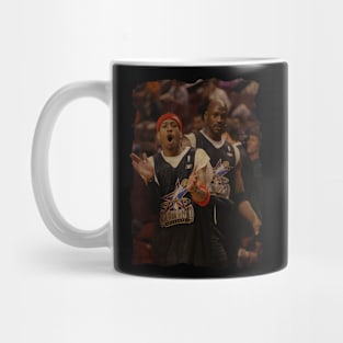 Allen Iverson and Michael Jordan, in NBA All-Star Practice Mug